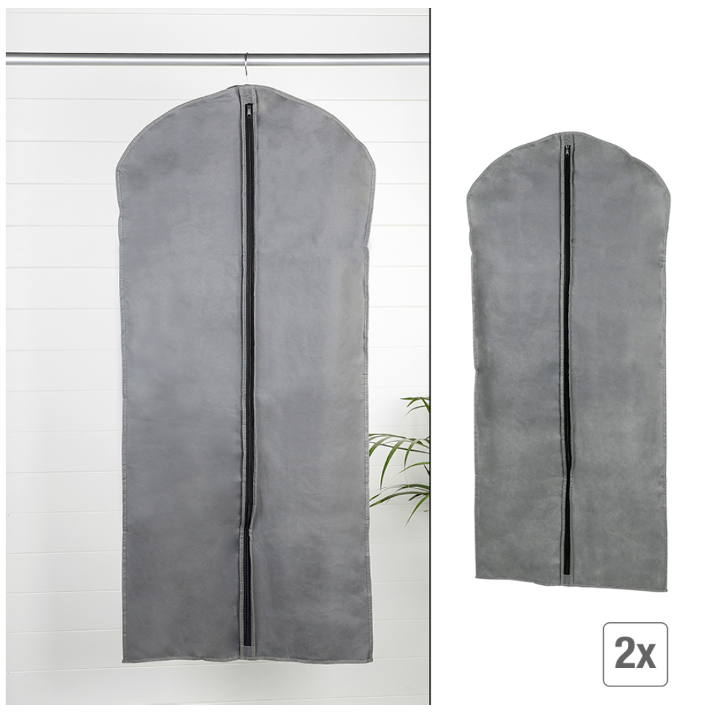 Vak na sako sada 2 ks 60 x 137 cm na zip šedý