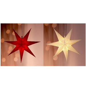 Vánoční hvězda 60 x 21 cm 7-cípá 12 LED na baterie s časovačem 1 kus